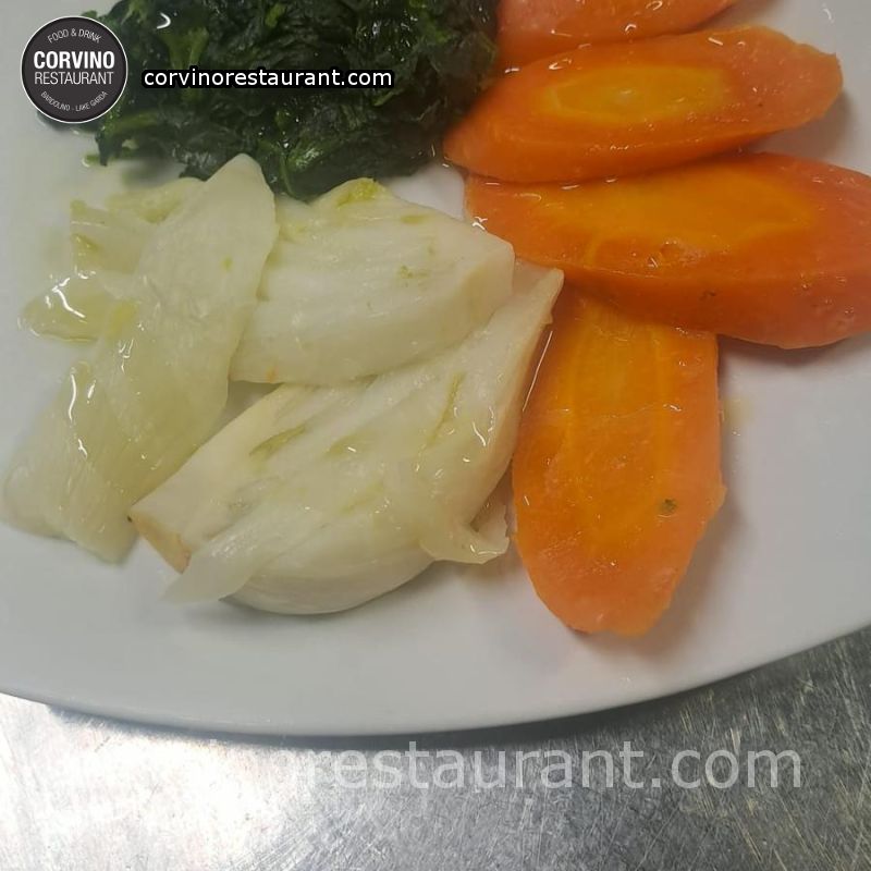 Cooked seasonal vegetables