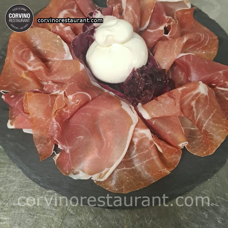 24 month Parma raw ham with burrata 24 month Parma raw ham with burrata