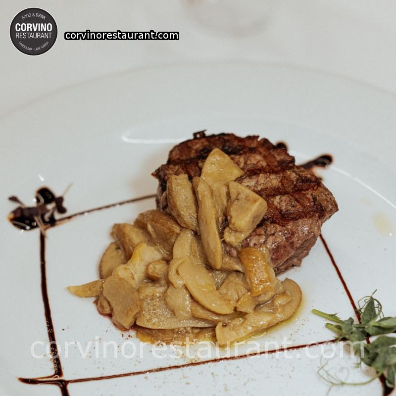Beef fillet with mushrooms porcini Beef fillet with mushrooms porcini